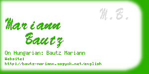 mariann bautz business card